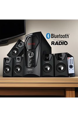 Bluetoothlu 5+1 Dijital Ekran Radyolu Digital Güçlü Usb Bluetooth Ses Sinema Sistemi ürün fotoğrafı