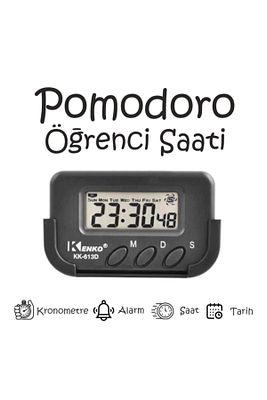 Pomodoro Öğrenci Saati - Kronometreli Ders Çalışma Saati - Dijital Masa Saati ürün fotoğrafı