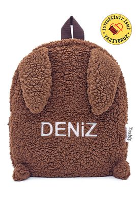 [ Istediğiniz Ismi Yazıyoruz ] Tavşan Kahve 0 - 8 Yaş Anasınıfı Kreş Çocuk Okul / Sırt Çantası Peluş ürün fotoğrafı