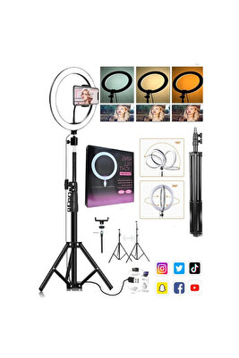 Lipon Ring Fill Light Led Işıklı Tripod 10 Inç Halka Youtuber Tiktok Makyaj Işığı Ayaklı 10 Inç ürün fotoğrafı
