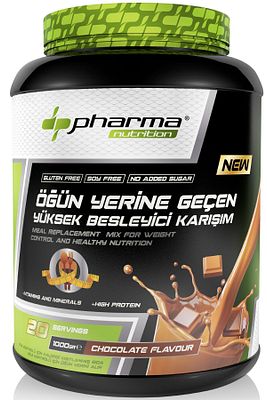 Çikolata Aromalı Yüksek Proteinli Öğün Tozu Öğün Yerine Geçen Besleyici Shake 20 Servis 1000 Gr ürün fotoğrafı