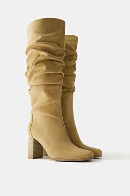Blok topuklu slouchy çizme ürün fotoğrafı