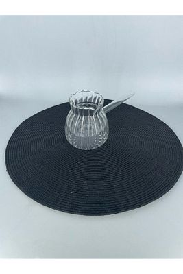 Borasilikat Cam Lüx Cezve 450 ml Oluklu Ateşe Dayanıklı Cam Cezve ürün fotoğrafı