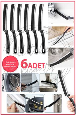 6 ADET Çok Amaçlı Multi İnce Temizlik Fırçası Derz Arası Banyo Mutfak Lavabo Detay Temizleme Fırçası ürün fotoğrafı