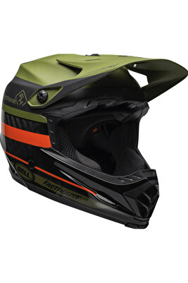 Full 9 Full Face Bisiklet Kaskı Green Orange Large ürün fotoğrafı