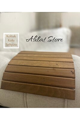 Katlanabilir Portatif Koltuk Sehpası Koltuk Kolu Sehpa Ahşap Sehpa 27x36 Cm ürün fotoğrafı