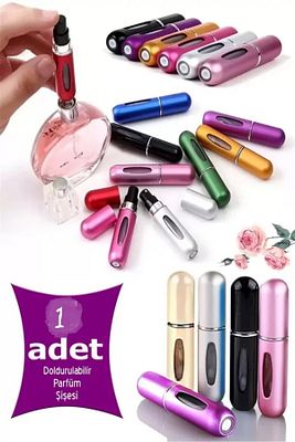 Doldurulabilir Mini Parfüm Şişesi - 1 Adet Yeşil ürün fotoğrafı