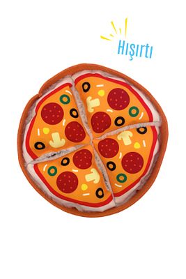 Pizza Şekilli Interaktif Mama Saklamalı Köpek Oyuncağı Ses Çıkaran Köpek Zeka Oyuncağı ürün fotoğrafı