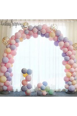 Makaron Balonlu Zincir Ve Balon Seti 5 Mt Zincir Ve Balon Pompası 100 Balon Karışık ürün fotoğrafı