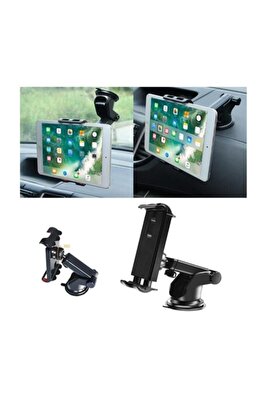 Universal Vantuzlu Torpido Üstü Teleskopik Araç Tablet Telefon Tutucu Siyah ürün fotoğrafı