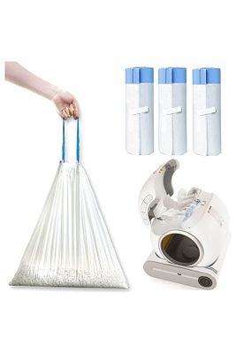 Otomatik Kedi Tuvaleti Büzgülü Çöp Poşeti 45 Adet (3x15 Adet, 50mm x 46mm) ürün fotoğrafı