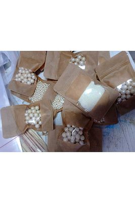 Pasta Süsleme Şekeri Draje Boncuk Pasta Süsleme Şekeri Inci 10 mm 4 mm 2 mm 120 GR ürün fotoğrafı