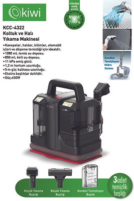 Kcc-4322 Koltuk Ve Halı Yıkama Makinesi Siyah ürün fotoğrafı