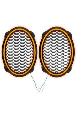 Ledli Hoparlör Kapak Oval 12v 2adet Pk-5052, Amber ürün fotoğrafı