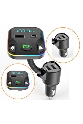 Bluetooth Araç Kiti Araç Fm Transmitter USB Type-C Flash SD Kart MP3 Için Uygun PD Çakmaklık Girişli ürün fotoğrafı
