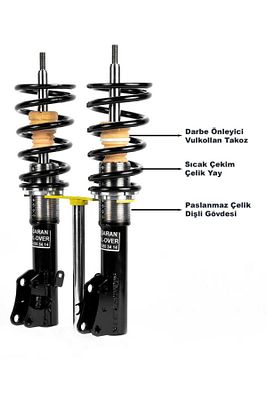 Honda Civic 2007-2012 Arası FD6 Uyumlu Coilover Ayarlı Amortisör 10 CM (2 Teker) ürün fotoğrafı