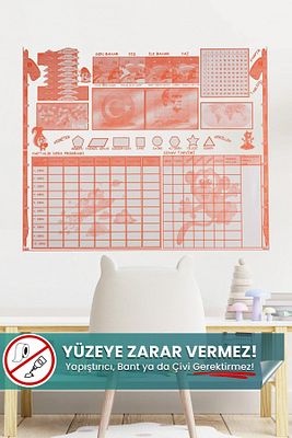 Öğrenci Planlayıcı - Statik Elektriklenme Ile Tutunan Yapışkansız Akıllı Kağıt Yazı Tahtası Ve Pano ürün fotoğrafı