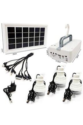 Sılver Toss St-1901 El Feneri Şarjlı 1w+46 Led Projektör Güneş Panelli 3 Ampullü ürün fotoğrafı