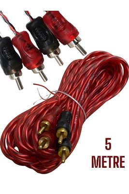 Sn-rca 5m 5 Metre Amfi Rca Kablo Tetik Kablolu Amfi Kablo 5 Metre 1. Sınıf Kalite Ben Audıo ürün fotoğrafı
