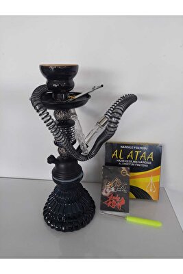 Küçük ve Şık Kullanışlı Nargile Takımı Seti - Siyah ürün fotoğrafı