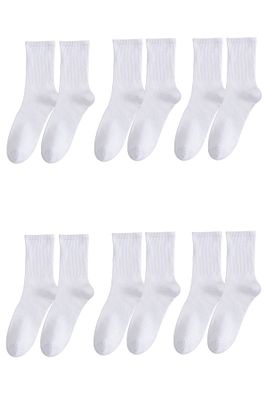 Unisex 6 Çift Düz Tenis Model Çorap ürün fotoğrafı