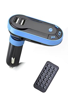 Usb Bağlantı Girişli Kumandalı Fm Transmitter Bluetooth Araç Kiti Oto Çakmaklı  Bulutut Şarj Aleti ürün fotoğrafı