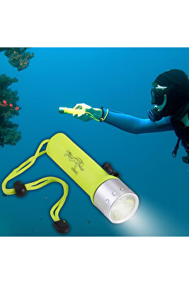 Dalgıç Profesyonel Sualtı Dalış El Feneri Su Geçirmez Ultra Parlak Led El Feneri ürün fotoğrafı