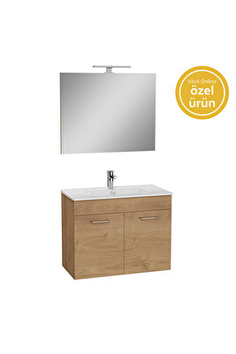 Ardea 67091 Banyo Dolabı Seti Kapaklı, 80 Cm, Altın Meşe ürün fotoğrafı