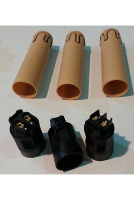 3 takım, 10 cm antik mum ampul kılıf ve duyu ürün fotoğrafı