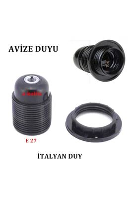 Italyan Duy-avize Duyu E27 ( Siyah ) ürün fotoğrafı