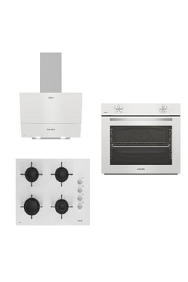 Beyaz Ankastre Set Ala 310hw- Ala 159 Dhw Ocak-ala 510 Hw Davlumbaz( Renk Kırık Beyaz ) ürün fotoğrafı