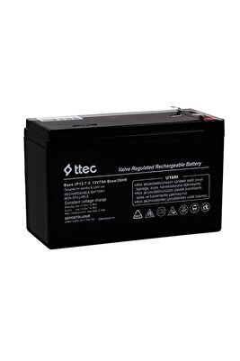 Ttec Base 12 Volt 7 Amper Bakımsız Kuru Tip Akü ürün fotoğrafı