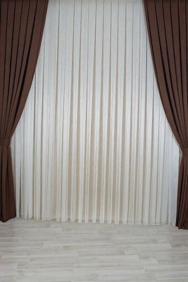 Beyaz Pırlanta Tül Perde 1/3 Sık Pile ürün fotoğrafı