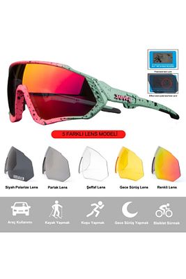 Storm Değişebilir 5 Lens Mtb Polarize Bisiklet Spor Dağ Kayak Gözlüğü ürün fotoğrafı