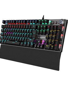 Kb-r28 Blade Plus Siyah/gümüş Gökkuşağı Türkçe Kırmızı Switch Mekanik Klavye Gaming Oyuncu Klavyesi ürün fotoğrafı
