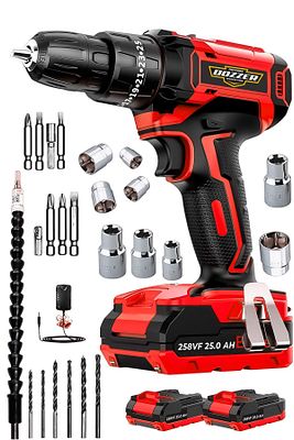 Alman Hard-x2560 2.0 Ah Çelik Şanzuman 27 Parça Set Bakır Sargılı 2x Akülü Şarjlı Vidalama Matkap ürün fotoğrafı