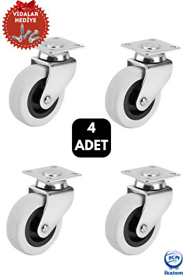 Döner Tablalı 50'lik Bilyalı Masa Dolap Sehpa Mobilya Tekeri 4 Adet ürün fotoğrafı