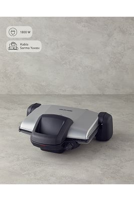 Tmk 5010 Çıkarılabilir Plakalı Tost Makinesi Siyah-krom ürün fotoğrafı