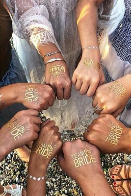 10 AD Team Bride Geçici Dövme, Bekarlığa Veda Bride To Be Dövmesi ürün fotoğrafı