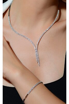 Beyaz Altın Suyolu Gerdanlık Takım ürün fotoğrafı