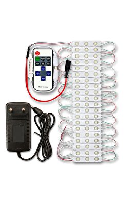 Modül LED 20 Adet Amber, Adaptör ve Kumandalı Dimmer Dahil Hazır Set Ürün ürün fotoğrafı