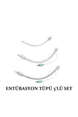 Entübasyon Tüpü 3'Lü Set Endotrakeal Tüp Balonlu ürün fotoğrafı