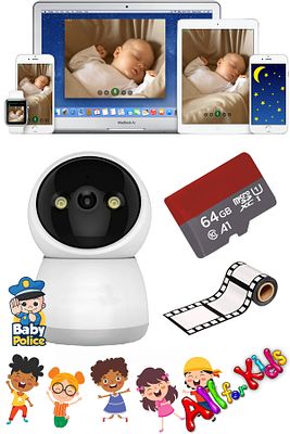 PRS214 64GB Hafızalı Bebek Kamerası - Bebek Odası izleme Dinleme ve Konuşma - Bebek Telsizi ürün fotoğrafı