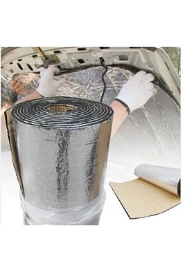 Kaput Altı Alüminyum Folyolu Kendinden Yapışkanlı Kaucuk Ses Yalıtım Levhası 6 Mm 100x150 ürün fotoğrafı