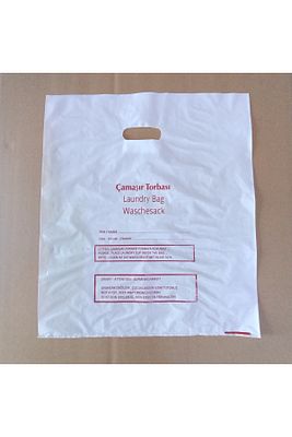 Otel Kirli Çamaşır Poşeti Torbası Laundry Bag Hijyen Torbası Kuru Temizleme Torbası 500 Adet ürün fotoğrafı