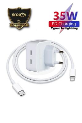 İphone Tüm Serilere Uyumlu Hızlı Şarj Aleti Kablo Adaptör Set 35w Iphone 11/12/13/14 Pro Max ürün fotoğrafı