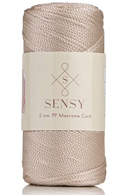 2 Mm - 200 gr Polyester Makrome Ipi Sütlü Kahve 230 M Polyester Makrome Ip Supla Ip Ve Çanta Ipliği ürün fotoğrafı
