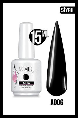 Kalıcı Oje Uv Led A006 (SİYAH) Ana Renkler 15ml ürün fotoğrafı