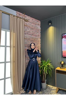 Mona Tesettür Abiye Lacivert ürün fotoğrafı