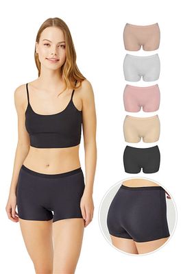 Basic Lazer Kesim Dikişsiz Kadın Boxer Külot 5'li Paket ürün fotoğrafı